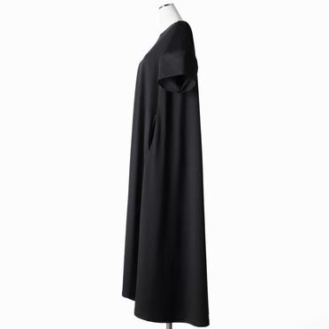 MIDIUMISOLID for Ladies スリーブスイッチングAラインワンピース　BLACK No.3