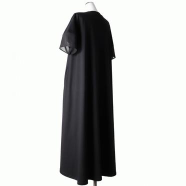 MIDIUMISOLID for Ladies スリーブスイッチングAラインワンピース　BLACK No.4