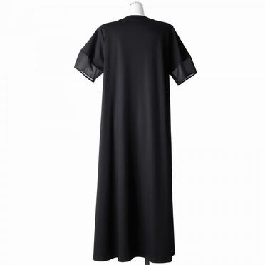 MIDIUMISOLID for Ladies スリーブスイッチングAラインワンピース　BLACK No.5