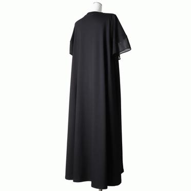 MIDIUMISOLID for Ladies スリーブスイッチングAラインワンピース　BLACK No.6