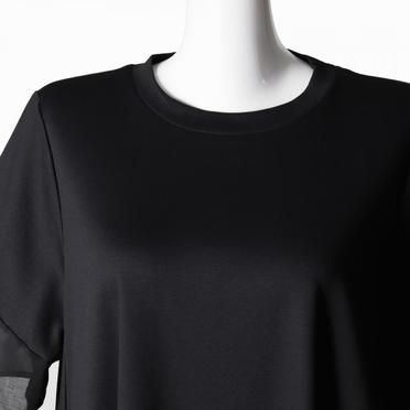 MIDIUMISOLID for Ladies スリーブスイッチングAラインワンピース　BLACK No.7