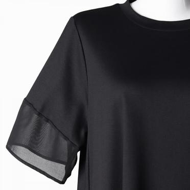 MIDIUMISOLID for Ladies スリーブスイッチングAラインワンピース　BLACK No.8