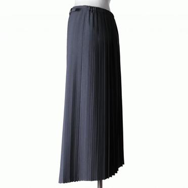 MIDIUMISOLID for Ladies プリーツアシンメトリーラップスカート　CHARCOAL GRAY No.4