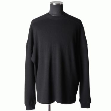 Rib Knit Oversize Top　BLACK No.1