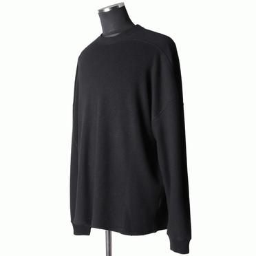 Rib Knit Oversize Top　BLACK No.2