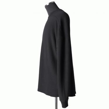 Rib Knit Oversize Top　BLACK No.3