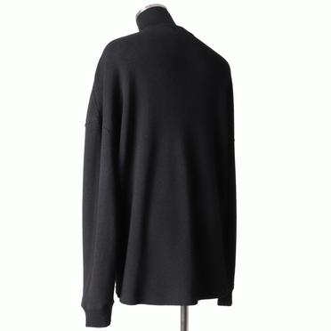 Rib Knit Oversize Top　BLACK No.4