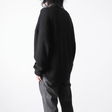 Rib Knit Oversize Top　BLACK No.14