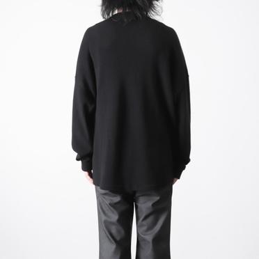 Rib Knit Oversize Top　BLACK No.15