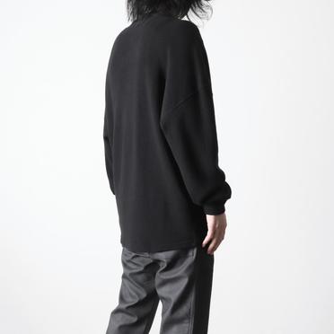 Rib Knit Oversize Top　BLACK No.17