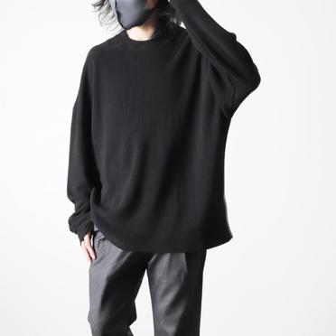 Rib Knit Oversize Top　BLACK No.18