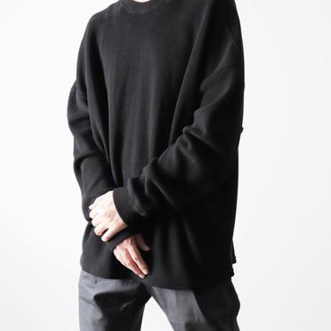 Rib Knit Oversize Top　BLACK No.19