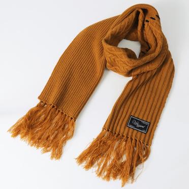 PATCHWORK KNIT MUFFLER　ORANGE No.5