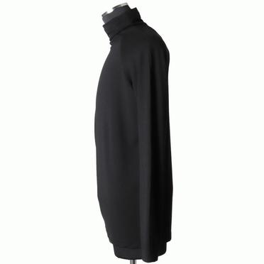テンセルシルクカシミヤベア天竺 ハイネックプルオーバー　BLACK No.3