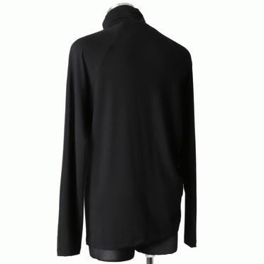 テンセルシルクカシミヤベア天竺 ハイネックプルオーバー　BLACK No.4
