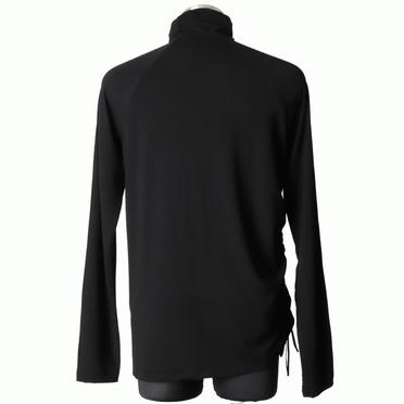 テンセルシルクカシミヤベア天竺 ハイネックプルオーバー　BLACK No.5