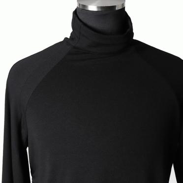 テンセルシルクカシミヤベア天竺 ハイネックプルオーバー　BLACK No.8