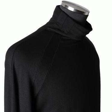 テンセルシルクカシミヤベア天竺 ハイネックプルオーバー　BLACK No.9