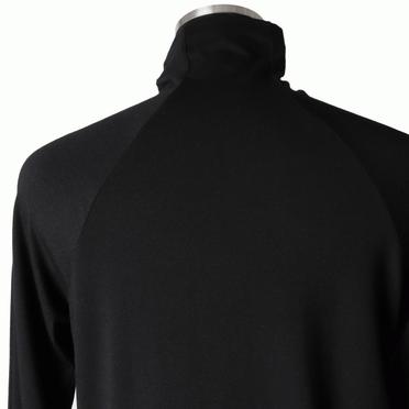 テンセルシルクカシミヤベア天竺 ハイネックプルオーバー　BLACK No.10