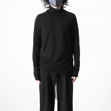 テンセルシルクカシミヤベア天竺 ハイネックプルオーバー　BLACK No.13
