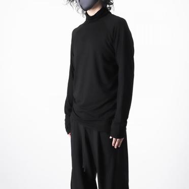 テンセルシルクカシミヤベア天竺 ハイネックプルオーバー　BLACK No.14