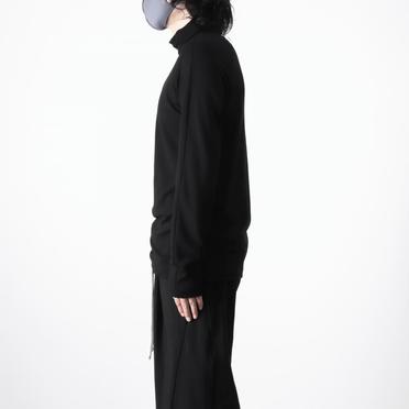 テンセルシルクカシミヤベア天竺 ハイネックプルオーバー　BLACK No.15