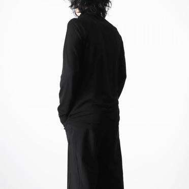 テンセルシルクカシミヤベア天竺 ハイネックプルオーバー　BLACK No.16