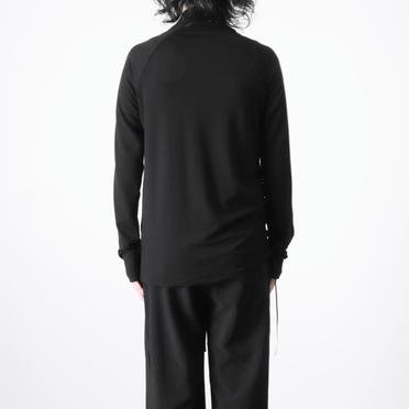 テンセルシルクカシミヤベア天竺 ハイネックプルオーバー　BLACK No.17