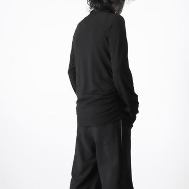 テンセルシルクカシミヤベア天竺 ハイネックプルオーバー　BLACK No.18