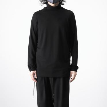 テンセルシルクカシミヤベア天竺 ハイネックプルオーバー　BLACK No.20