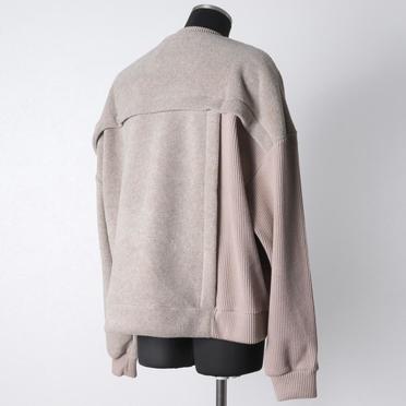 [SALE] 30%OFF　A.F ARTEFACT Knit Corduroy Combi Fleece Top　L.BEIGE No.6