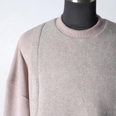 [SALE] 30%OFF　A.F ARTEFACT Knit Corduroy Combi Fleece Top　L.BEIGE No.7