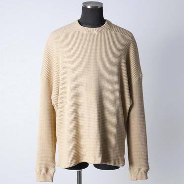 Heavy Waffle Over Size Top　BEIGE No.1