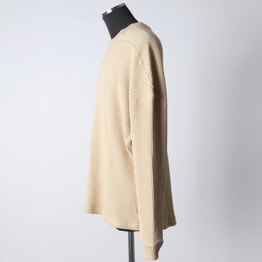 Heavy Waffle Over Size Top　BEIGE No.3