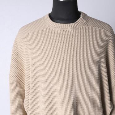 Heavy Waffle Over Size Top　BEIGE No.7