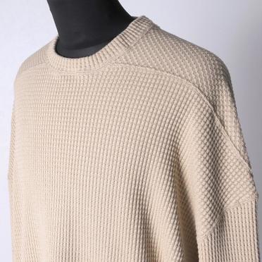 Heavy Waffle Over Size Top　BEIGE No.8