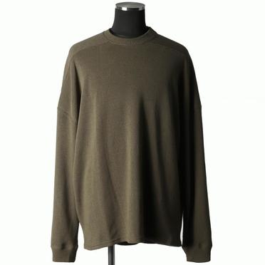 Rib Knit Oversize Top　OLIVE No.1