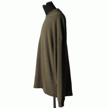 Rib Knit Oversize Top　OLIVE No.3
