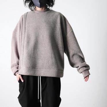 [SALE] 30%OFF　A.F ARTEFACT Knit Corduroy Combi Fleece Top　L.BEIGE No.19