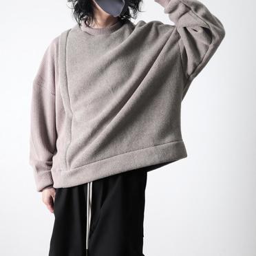 [SALE] 30%OFF　A.F ARTEFACT Knit Corduroy Combi Fleece Top　L.BEIGE No.20