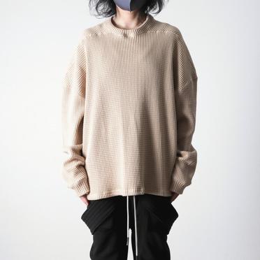 Heavy Waffle Over Size Top　BEIGE No.11