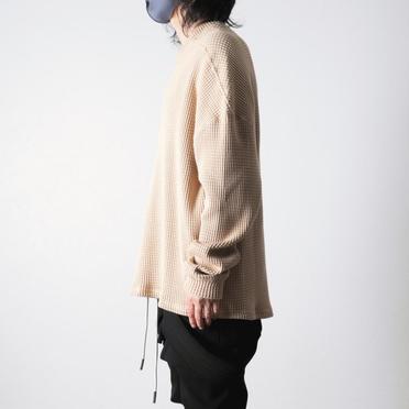 Heavy Waffle Over Size Top　BEIGE No.13