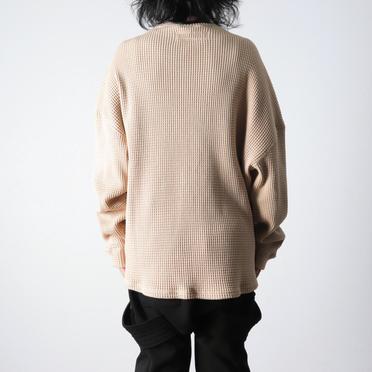 Heavy Waffle Over Size Top　BEIGE No.15