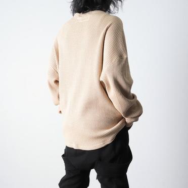 Heavy Waffle Over Size Top　BEIGE No.16