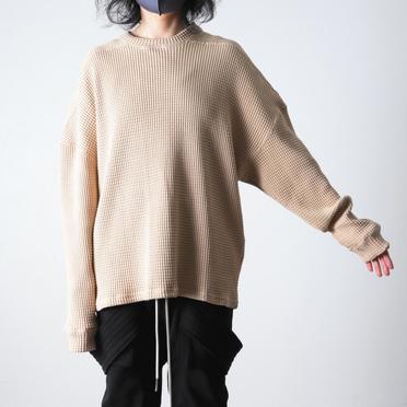 Heavy Waffle Over Size Top　BEIGE No.17