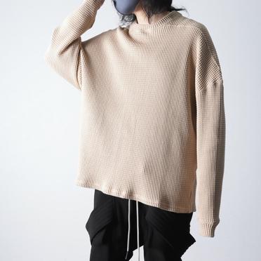 Heavy Waffle Over Size Top　BEIGE No.18