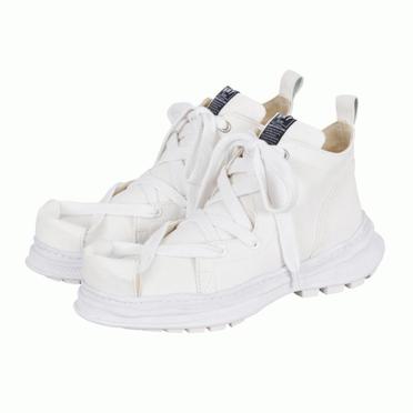 ROLL-TONGUE STAINING SHOES feat. Maison MIHARA YASUHIRO (MID CUT) / WHITE×WHITE No.1