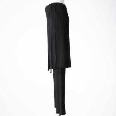 シルケットベア天竺 ラップソフトフレアーパンツ　BLACK No.3