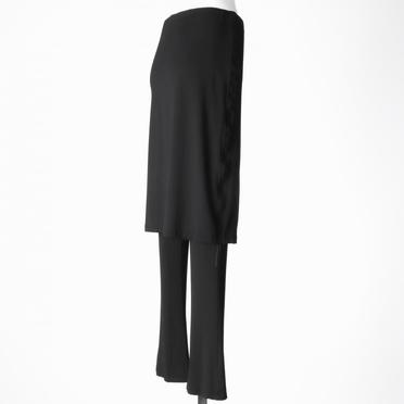 シルケットベア天竺 ラップソフトフレアーパンツ　BLACK No.6