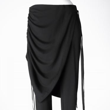 シルケットベア天竺 ラップソフトフレアーパンツ　BLACK No.11
